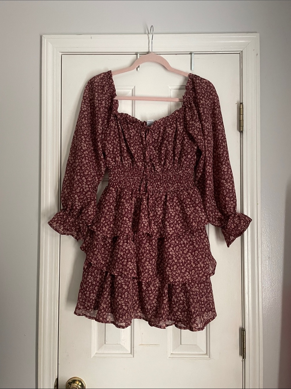Rue21 Burgundy Floral Mini Dress